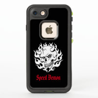 Personalized Demon Skull in Flames