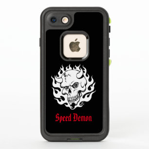 Personalized Demon Skull in Flames