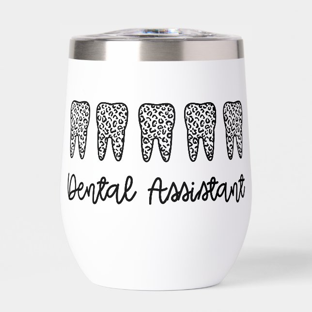 Personalized Dental Assistant Leopard Print Tooth  (Front)