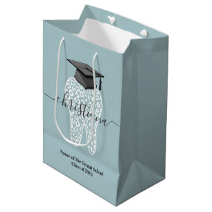Personalized Dental Graduation Leopard Tooth Grad Medium Gift Bag