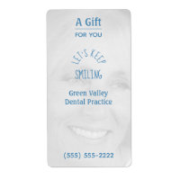 Personalized Dental Photo Hand Sanitizer  Label