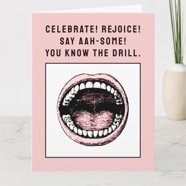 Personalized Dental School Graduation Card (Front)