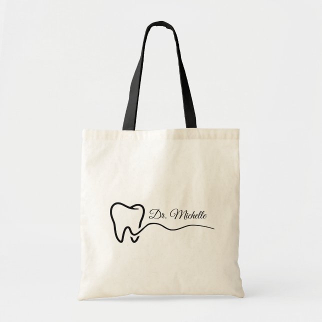 Personalized Dentist Office Dental White Tooth     Tote Bag (Front)