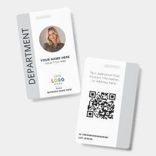 Personalized Department Photo and Logo Business Badge