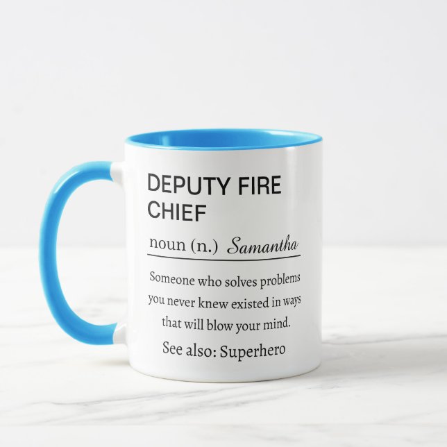 Personalized Deputy Fire Chief  Definition Mug (Left)