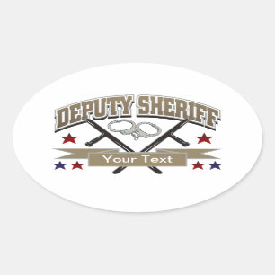 Personalized Deputy Sheriff Oval Sticker