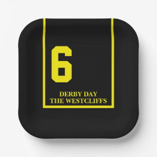Personalized Derby Party Horse 6 Black Paper Plate