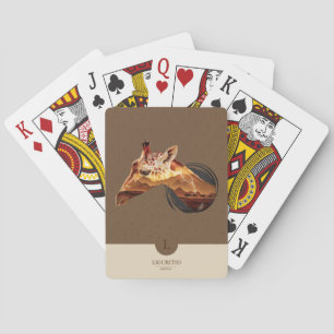 Personalized Desert Giraffe Design. Playing Cards
