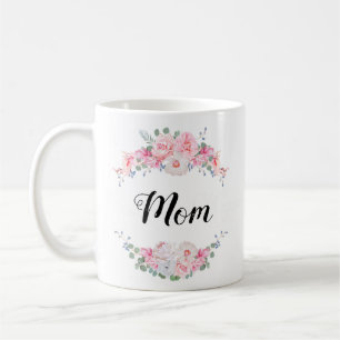 Personalized design with floral border coffee mug