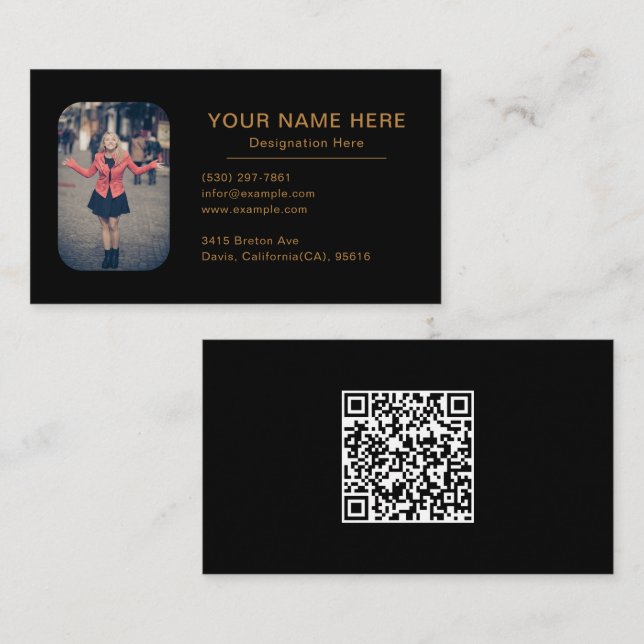 Personalized Design with Photo Professional Business Card (Front/Back)