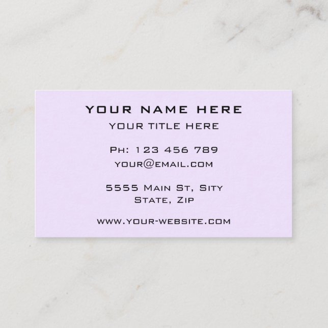 Personalized Design Your Own Business Card (Back)