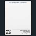 Personalized Design Your Own Business Letterhead<br><div class="desc">Choose Colours and Fonts - Simple Personalized Modern Design Your Business Letterhead with Logo - Add Your Company Logo - Image or QR Code - Photo / Address and Contact Information / Name - Company or Slogan - Tagline / more - Resize and move or remove and add elements -...</div>