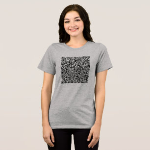 Personalized Design Your Own Custom QR Code Funny Tri-Blend Shirt