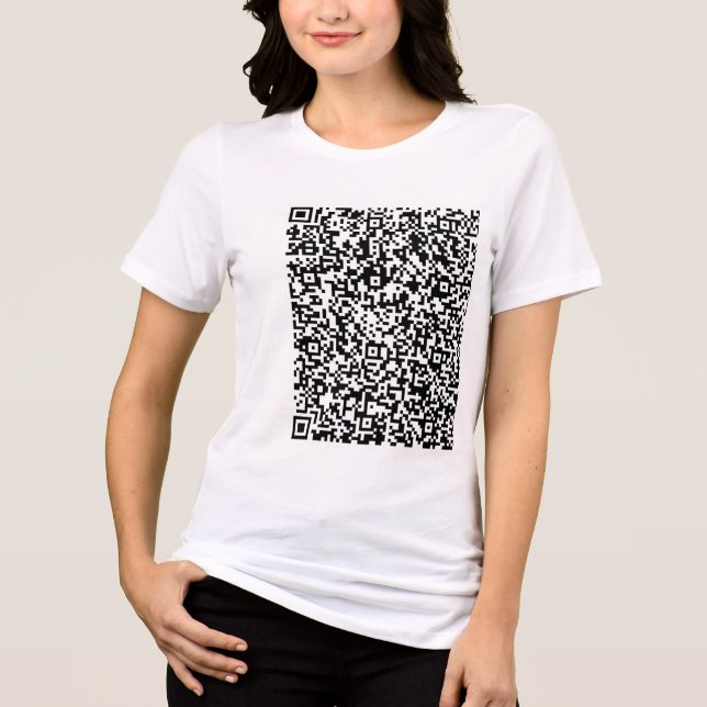 Personalized Design Your Own Custom QR Code Tri-Blend Shirt (Front)