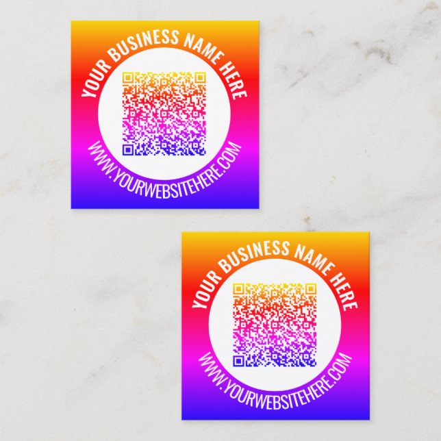 Personalized Design Your Own QR Code Business Card (Front/Back)