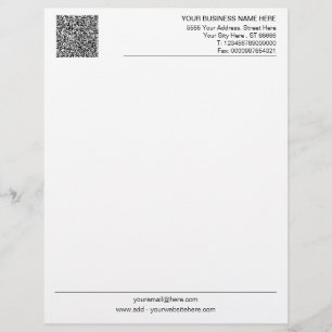 Personalized Design Your Own QR Code Letterhead