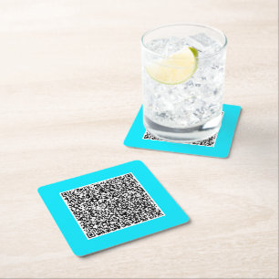 Personalized Design Your Own QR Code Paper Coaster