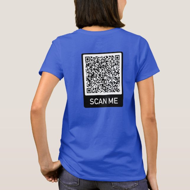 Personalized Design Your Own QR Code T-Shirt (Back)