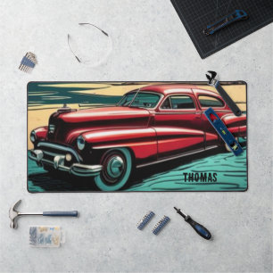 Personalized desk mat. Classic Vintage USA car Mat