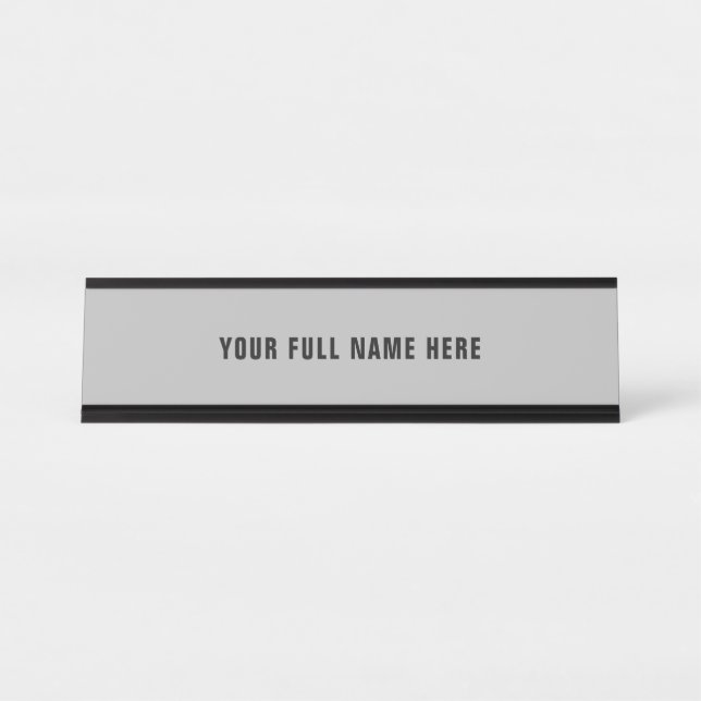 Personalized Desk Name Plate Your Colours and Font (Front)