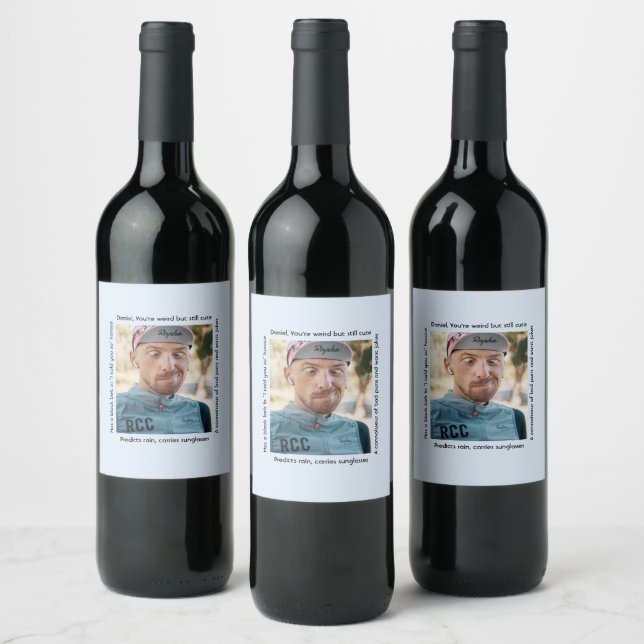 Personalized Details Funny Characteristics Traits  Wine Label (Bottles)