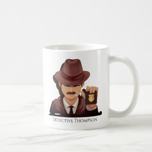 Personalized Detective with Badge Coffee Mug