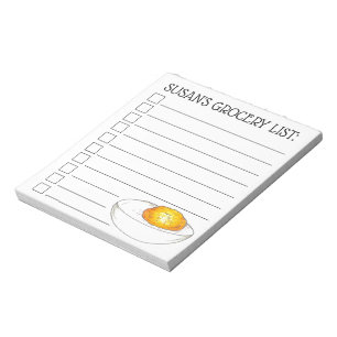 Personalized Deviled Stuffed Egg Grocery List Notepad