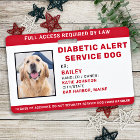 Personalized Diabetic Alert Service Dog Photo ID