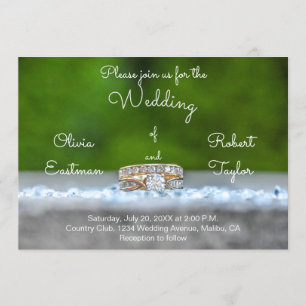 Personalized diamond engagement ring invitation