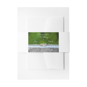 Personalized diamond engagement ring invitation belly band