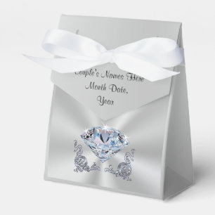 Personalized Diamond Favour Boxes, Your Names, Dat Favor Box