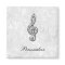 Personalized Diamond Music Note Floral Damask