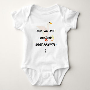 Personalized ♥ DID WE JUST BECOME BEST FRIENDS  Baby Bodysuit