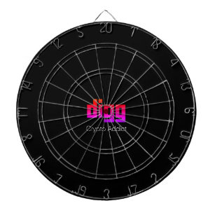 Personalized DIGG Crypto Addict Design Black Pink  Dartboard