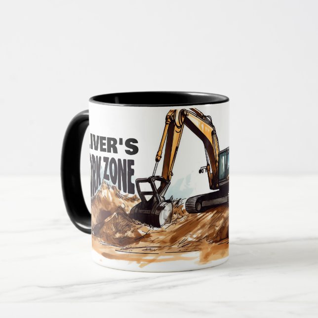Personalized Digger Mug (Front Left)