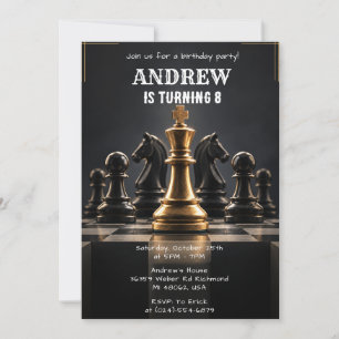Personalized Digital Chess Birthday Invitation