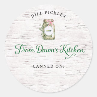 Personalized Dill Pickles Canning Stickers