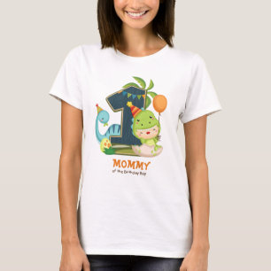 Personalized Dino Birthday Tshirt for Mommy
