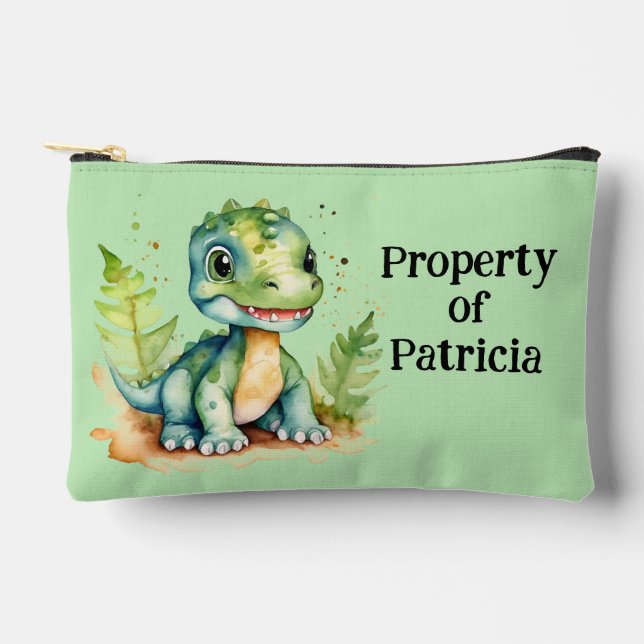 Personalized Dino Pouch Bag -Print Cut Sew Bag (Front)