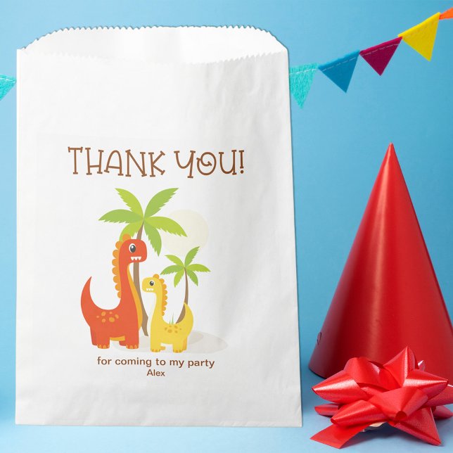 Personalized Dino Thank You Bag for Birthday Party (Creator Uploaded)