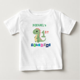 Personalized Dinosaur 1st Birthday T-Shirt for Kid