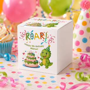 Personalized Dinosaur 5th Birthday Favour Box