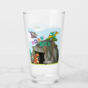 Personalized Dinosaur and Friends Glass