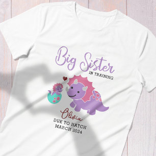 Personalized Dinosaur Big Sister In Training Toddler T-shirt