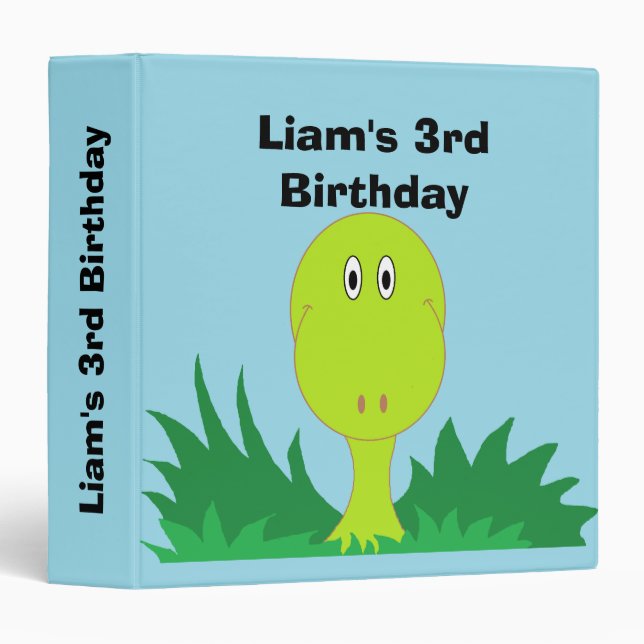 Personalized Dinosaur Binder (Front/Spine)