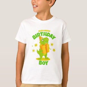 Personalized Dinosaur Birthday Boy T-Shirt
