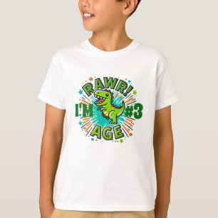 Personalized Dinosaur Birthday T-Shirt