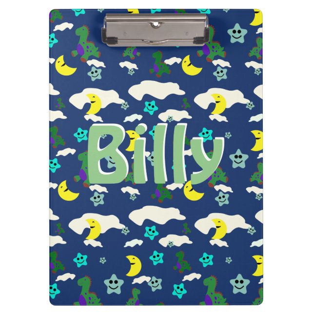 Personalized Dinosaur Clipboard (Front)