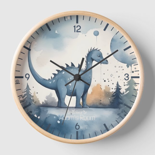 Personalized Dinosaur Clock (Front)
