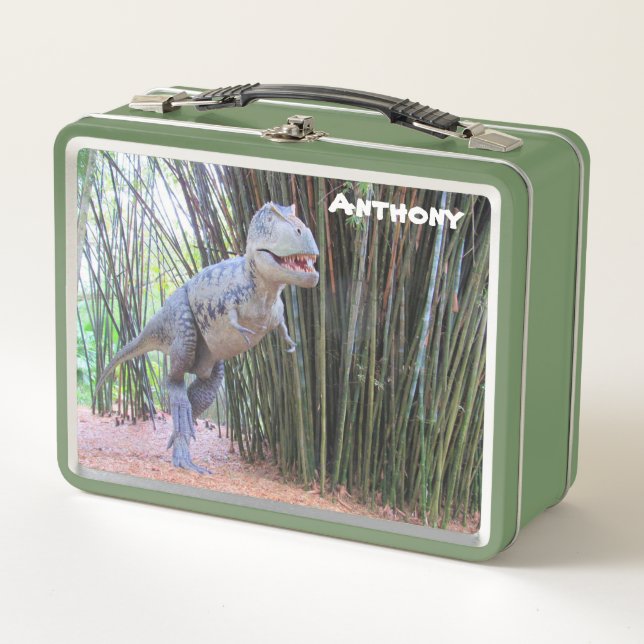 Personalized Dinosaur - Daspletosaur Metal Lunch Box (Front)